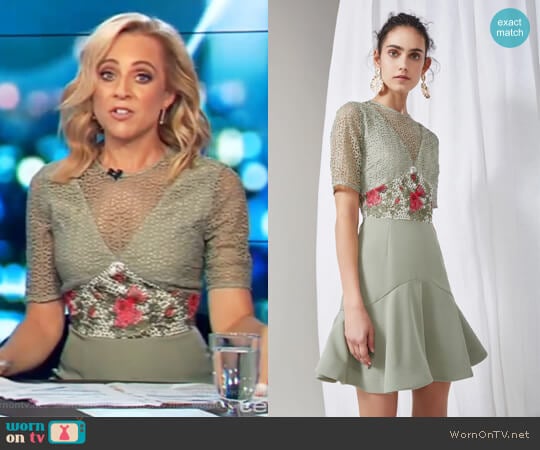 Rosebud Mini Dress by Keepsake worn by Carrie Bickmore on The Project