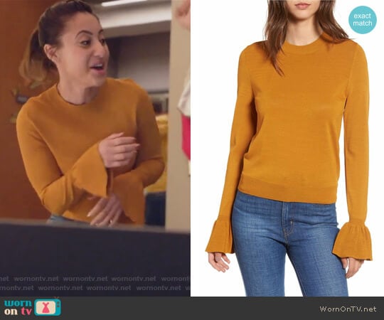 Flare Cuff Sweater by Leith worn by Ana Torres (Francia Raisa) on Grown-ish