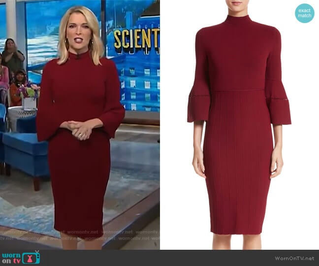 Knit Bell Sleeve Dress by Lela Rose worn by Megyn Kelly on Today