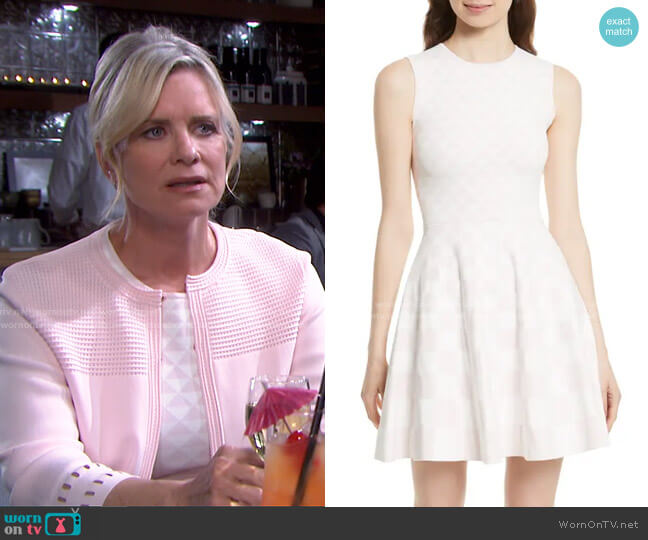 'Lowrel' Jacquard Skater Dress by Ted Baker worn by Kayla Brady (Mary Beth Evans) on Days of our Lives