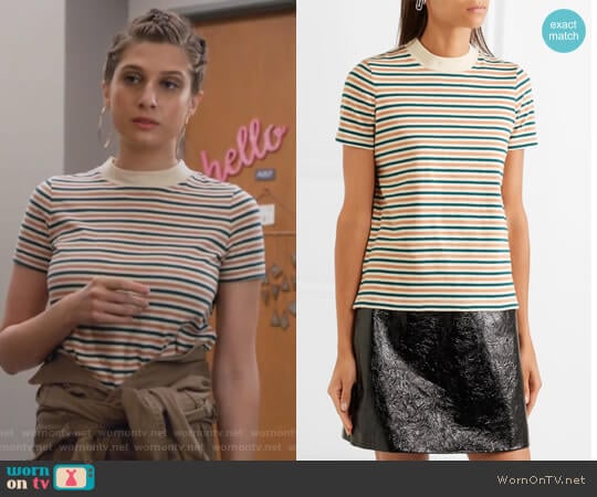 Striped cotton T-shirt by Madewell worn by Nomi Segal (Emily Arlook) on Grown-ish