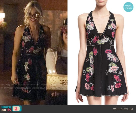 Marc Jacobs Floral-Embroidered Sleeveless Fit & Flare Minidress worn by Maddie Jaymes (Lennon Stella) on Nashville