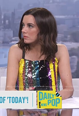 Melanie’s sequin striped top on E! News Daily Pop