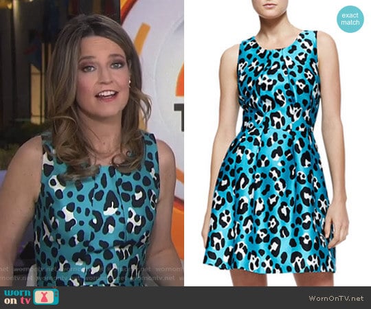 Animal-Print Bell Dress by Michael Kors worn by Savannah Guthrie on Today