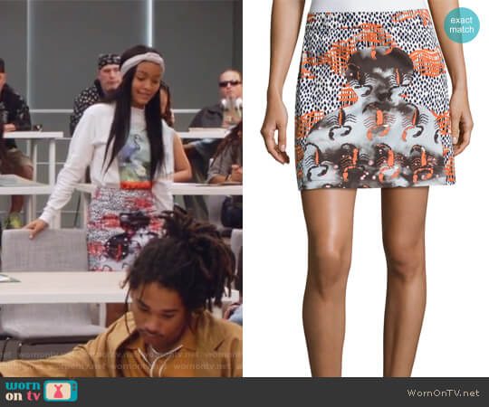 Western Mini Cotton Skirt by Opening Ceremony worn by Zoey Johnson (Yara Shahidi) on Grown-ish