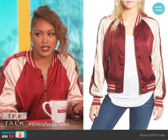 Los Feliz Tigers Bomber Jacket by Pam & Gela worn by Eve on The Talk