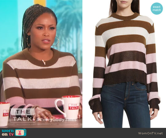 Wornontv Eves Block Stripe Sweater On The Talk Eve Clothes And