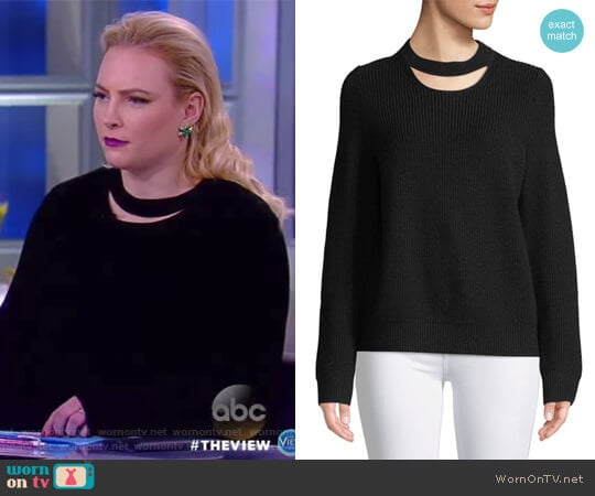 Tori Crew-Neck Cutout Sweater by Rag and Bone worn by Meghan McCain on The View