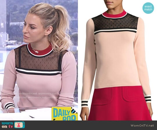 Colorblock Top by RED Valentino worn by Morgan Stewart on E! News