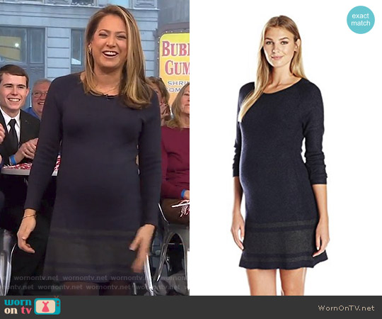 Maternity Jacquard Stripe Tunic by Ripe Maternity worn by Ginger Zee on Good Morning America