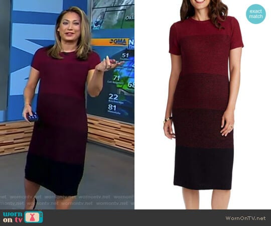 'Daisy' Ombré Maternity T-Shirt Dress by Rosie Pope worn by Ginger Zee on Good Morning America