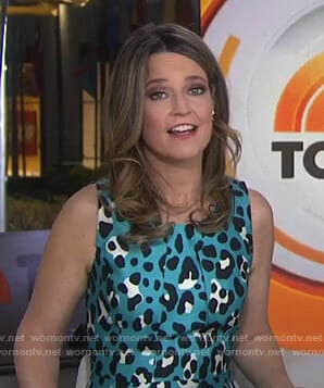 Savannah's blue leopard print dress on Today