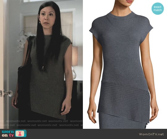 Wool Asymmetric Sweater by St. John worn by Tina Minoru (Brittany Ishibashi) on Marvels Runaways