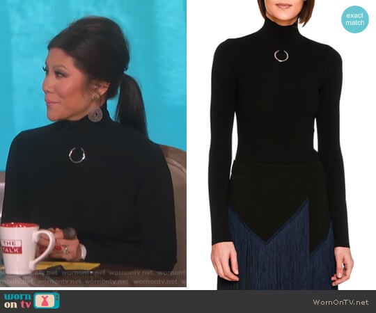 Turtleneck Sweater Top with Ring by Stella McCartney worn by Julie Chen on The Talk