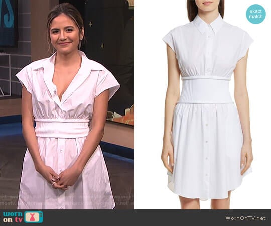 Cotton Poplin Shirtdress by T by Alexander Wang worn by Erin Lim on E! News