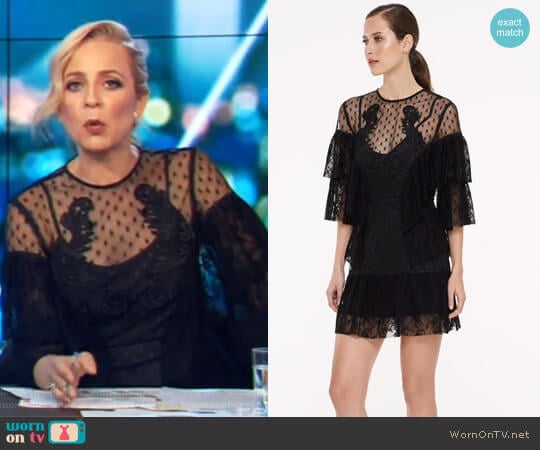 Armour Mini Dress by Talulah worn by Carrie Bickmore on The Project