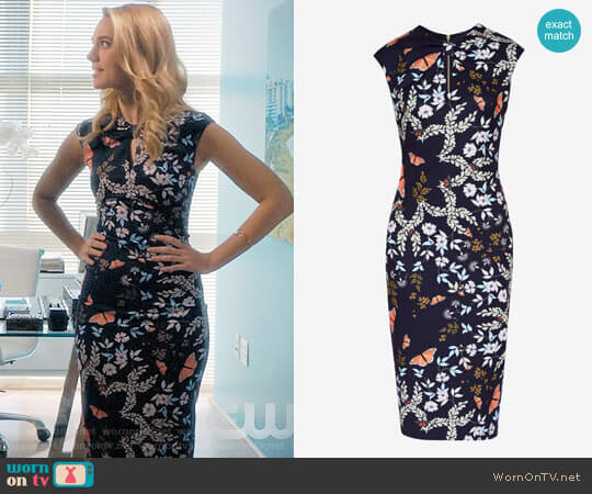 Ted Baker Kairra Kyoto Gardens Dress worn by Petra Solano (Yael Grobglas) on Jane the Virgin