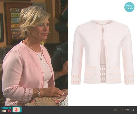 'Rihanon' Cutwork Cardigan by Ted Baker worn by Kayla Brady (Mary Beth Evans) on Days of our Lives