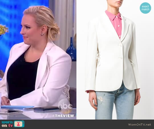 Lace-up Detail Blazer by Theory worn by Meghan McCain on The View