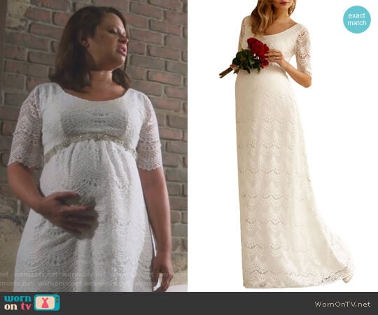 Verona Maternity Gown by Tiffany Rose worn by Quinn Perkins (Katie Lowes) on Scandal