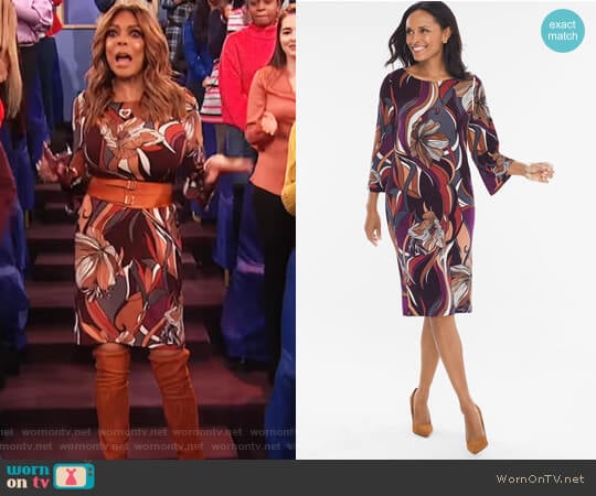 Baroque Floral Dress by Travelers Classic worn by Wendy Williams on The Wendy Williams Show