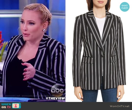 Petra Stripe Jacket by Veronica Beard worn by Meghan McCain on The View