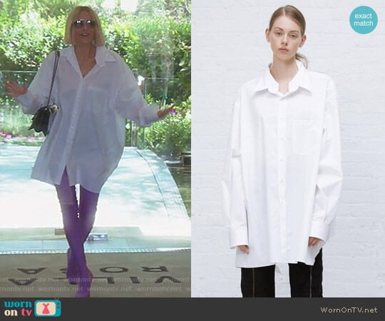 Brioni Button Down Shirt by Vetements worn by Dorit Kemsley on The Real Housewives of Beverly Hills