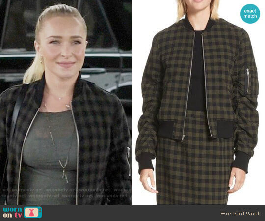 ALC Andrew Checked Bomber Jacket worn by Juliette Barnes (Hayden Panettiere) on Nashville