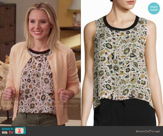 ALC Harper Floral Top worn by Eleanor Shellstrop (Kristen Bell) on The Good Place