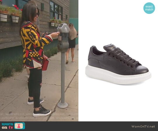 Leather Sneaker by Alexander McQueen worn by Kyle Richards on The Real Housewives of Beverly Hills