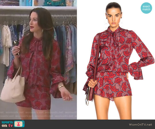 'Ashlyn' Romper by Alexis worn by Kyle Richards on The Real Housewives of Beverly Hills