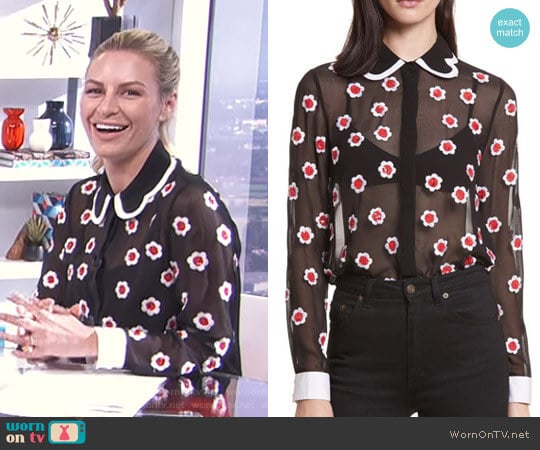 'Willa' Blouse by Alice + Olivia worn by Morgan Stewart on E! News