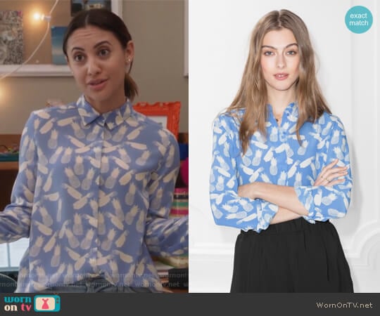 Silk Shirt by & Other Stories worn by Ana Torres (Francia Raisa) on Grown-ish