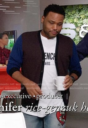 Andre's Givenchy tee and snake patch jeans on Black-ish