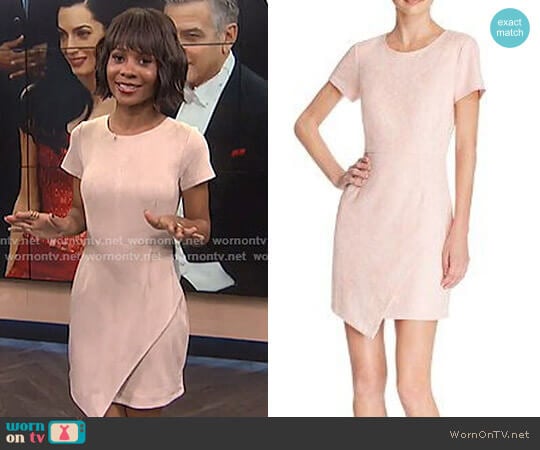 Faux Suede Dress by Aqua worn by Zuri Hall on E! News