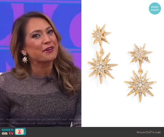 'Celestial' Drop Earrings worn by Ginger Zee on Good Morning America