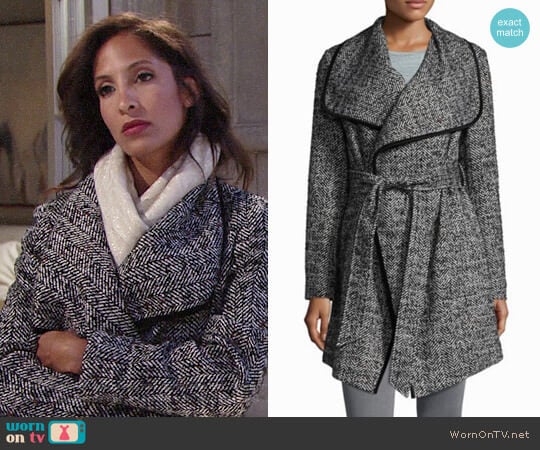 Bcbgeneration Hand Stitching Coat worn by Lily Winters (Christel Khalil) on The Young and the Restless