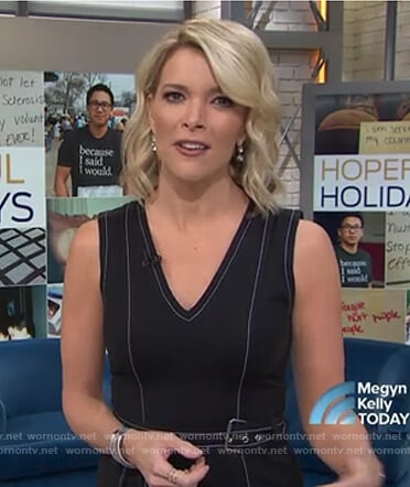 Megyn’s belted v-neck dress on Megyn Kelly Today