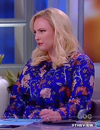 Meghan’s blue floral print dress on The View