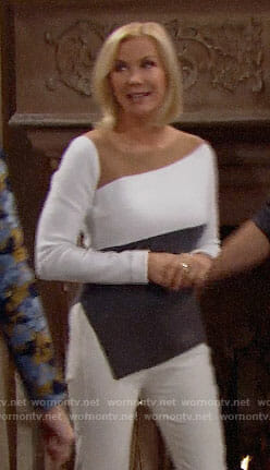 Brooke’s colorblock sweater on The Bold and the Beautiful