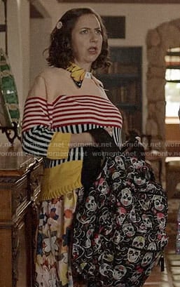 Carol’s striped sweater and butterfly collar on Last Man on Earth