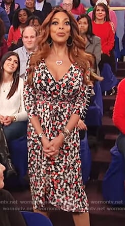 Wendy’s cherry print dress on The Wendy Williams Show