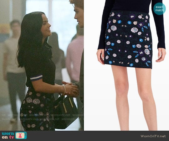 Club Monaco Kalani Embroidered Skirt worn by Veronica Lodge (Camila Mendes) on Riverdale