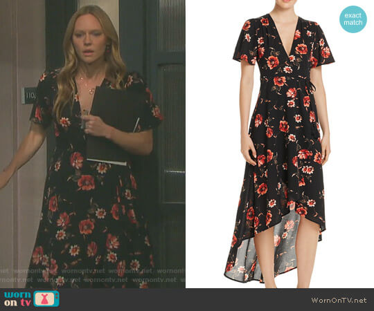 Floral Print Wrap Dress by Cotton Candy LA worn by Abigail Deveraux (Kate Mansi) on Days of our Lives