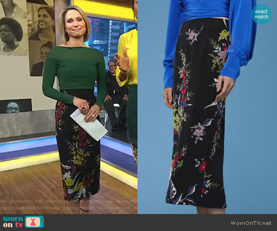 Tailored Midi Pencil Skirt by Diane von Furstenberg worn by Amy Robach on Good Morning America