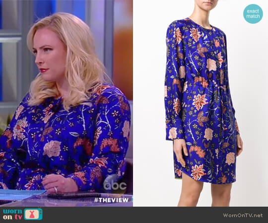 Gathered Floral Dress by Diane von Furstenberg worn by Meghan McCain  on The View