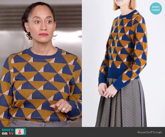 Dries van Noten Tamara Sweater worn by Rainbow Johnson (Tracee Ellis Ross) on Black-ish