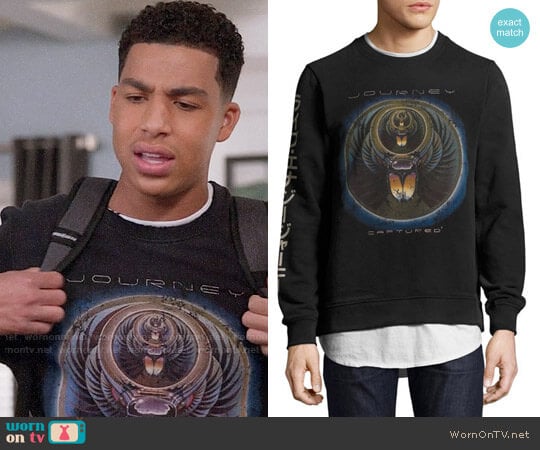 Eleven Paris Journey Captured Sweatshirt worn by Andre Johnson Jr (Marcus Scribner) on Black-ish