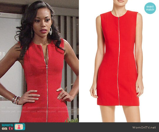 WornOnTV: Hilary’s red zip-front dress on The Young and the Restless ...