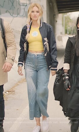 Karolina’s embellished jeans on Marvel’s Runaways